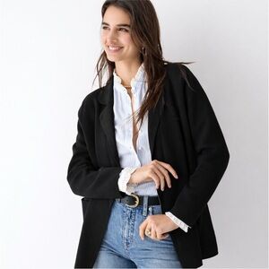 J. Crew Eloise Sweater-Blazer in Black